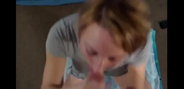  Young Bitch Eagerly Sucking Cock